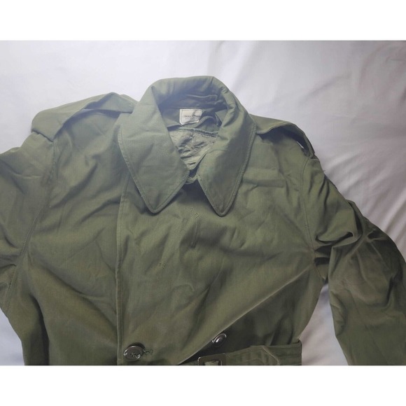 US Army Vietnam Long Overcoat Green Wool Liner Small 8405-261-6502 3rd Infantry - Picture 13 of 16